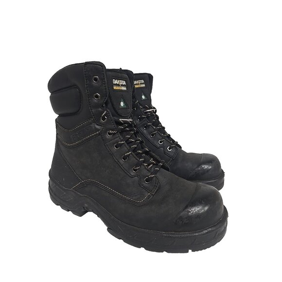 Dakota Other - Dakota Men's 8'' 877 Steel Toe Steel Plate Safety Work Boots Black Size 12M